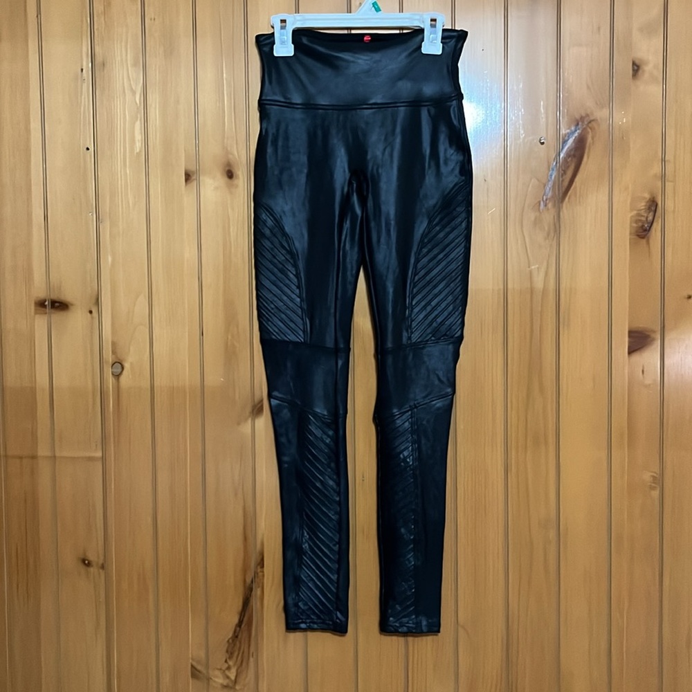 SPANX Moto Faux Leather Leggings - Picture 3 of 9